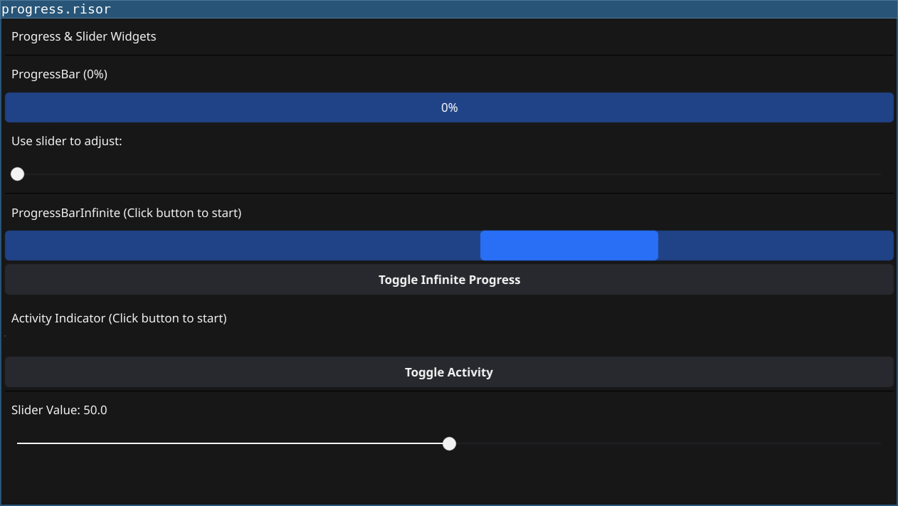 Progress Widgets Screenshot
