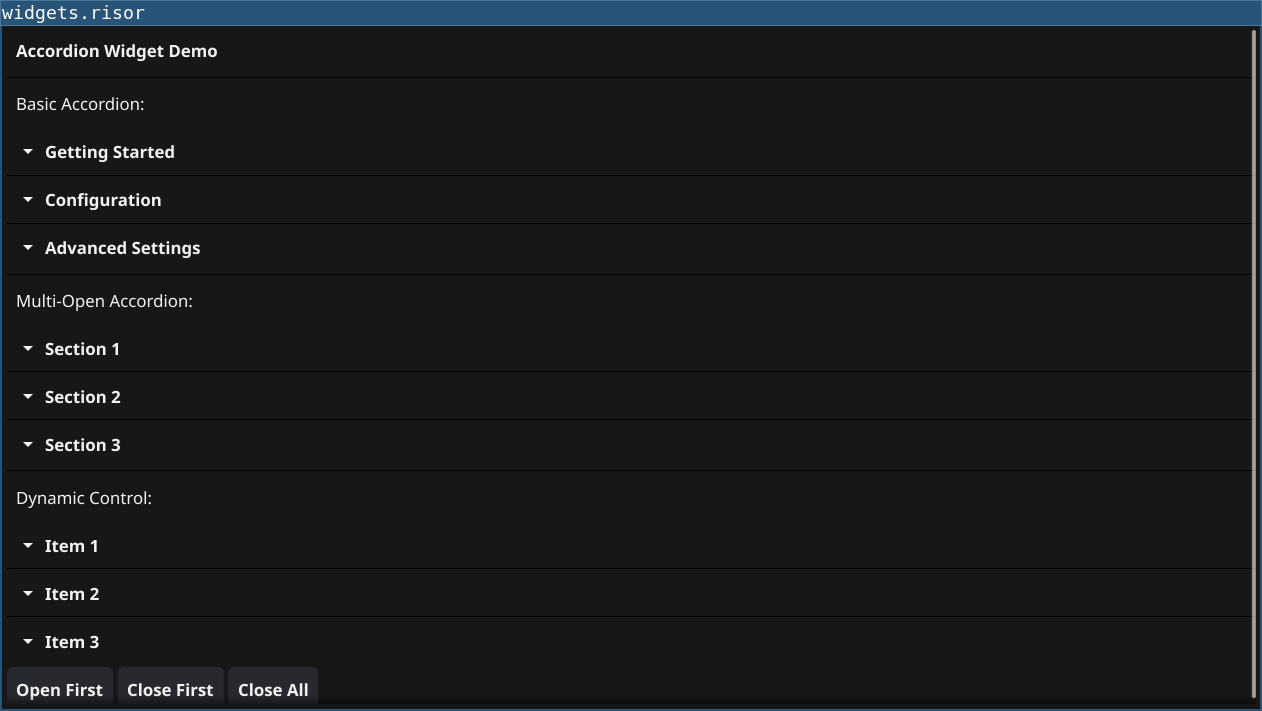 Accordion Screenshot