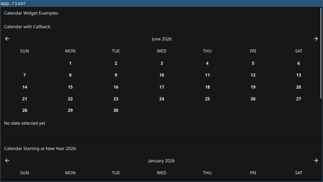 Calendar Screenshot
