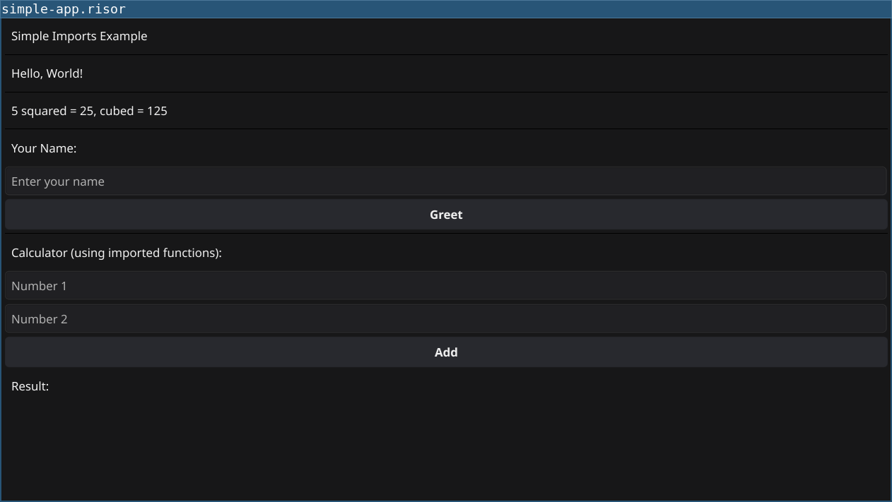 Module Imports Screenshot