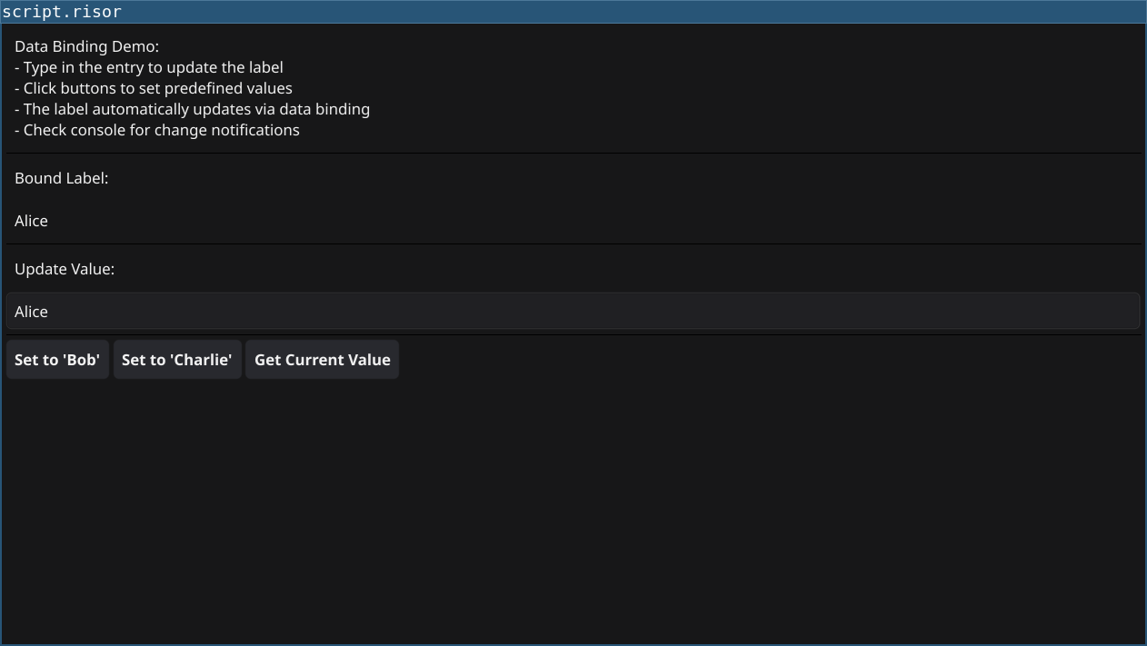 Data Binding Example